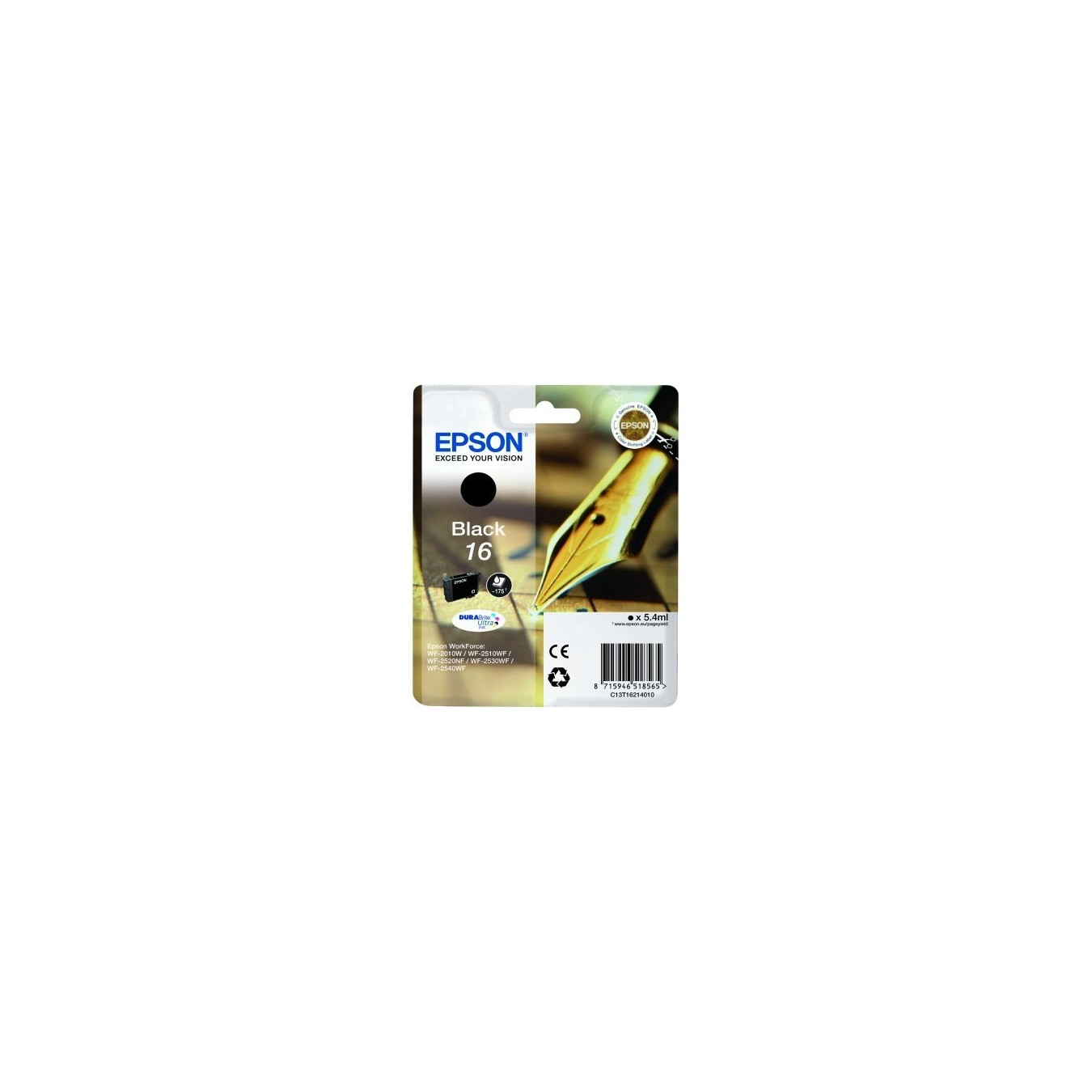 Epson Ink 16 - C13T16214012 - Black up to 175 pages — Buy in Cyprus with Fast Delivery