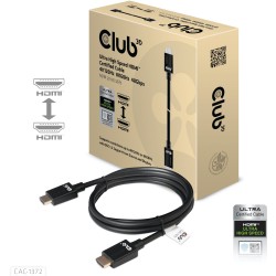 Buy Club3D HDMI Cable A to A - 2.1 Ultra High Speed - 10K HDR - 2 m - Retail in Cyprus, Nicosia, Limassol, Larnaka, Pafos