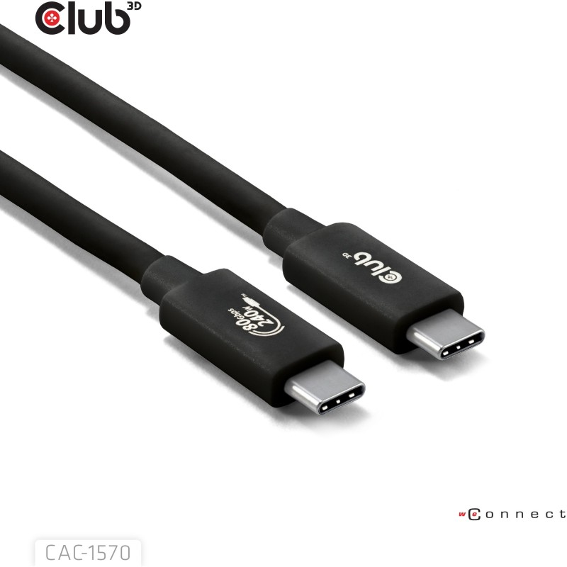 Buy Club3D USB-C Cable 80Gbps certified PD240W 8K240Hz 1.2m St St in Cyprus, Nicosia, Limassol, Larnaka, Pafos