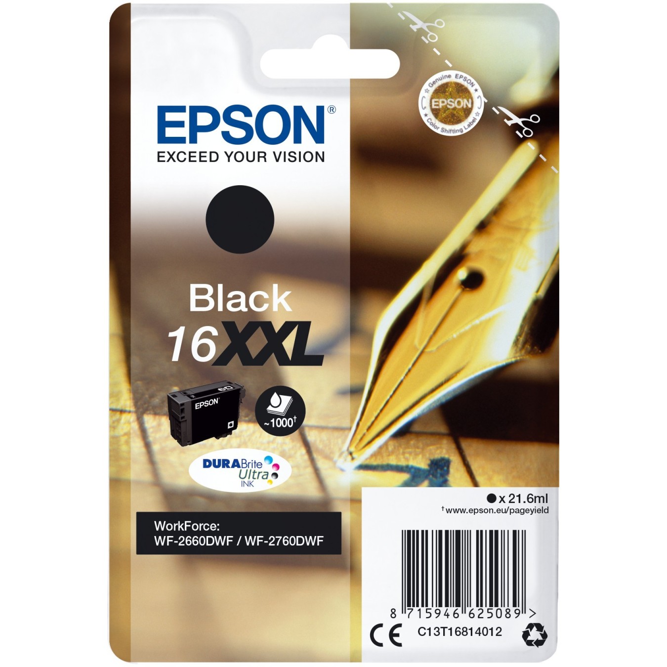 Epson Ink Cartridge - 6LB 16XXL - Black extra high capacity 1,000 pages 1-pack — Buy in Cyprus with Fast Delivery