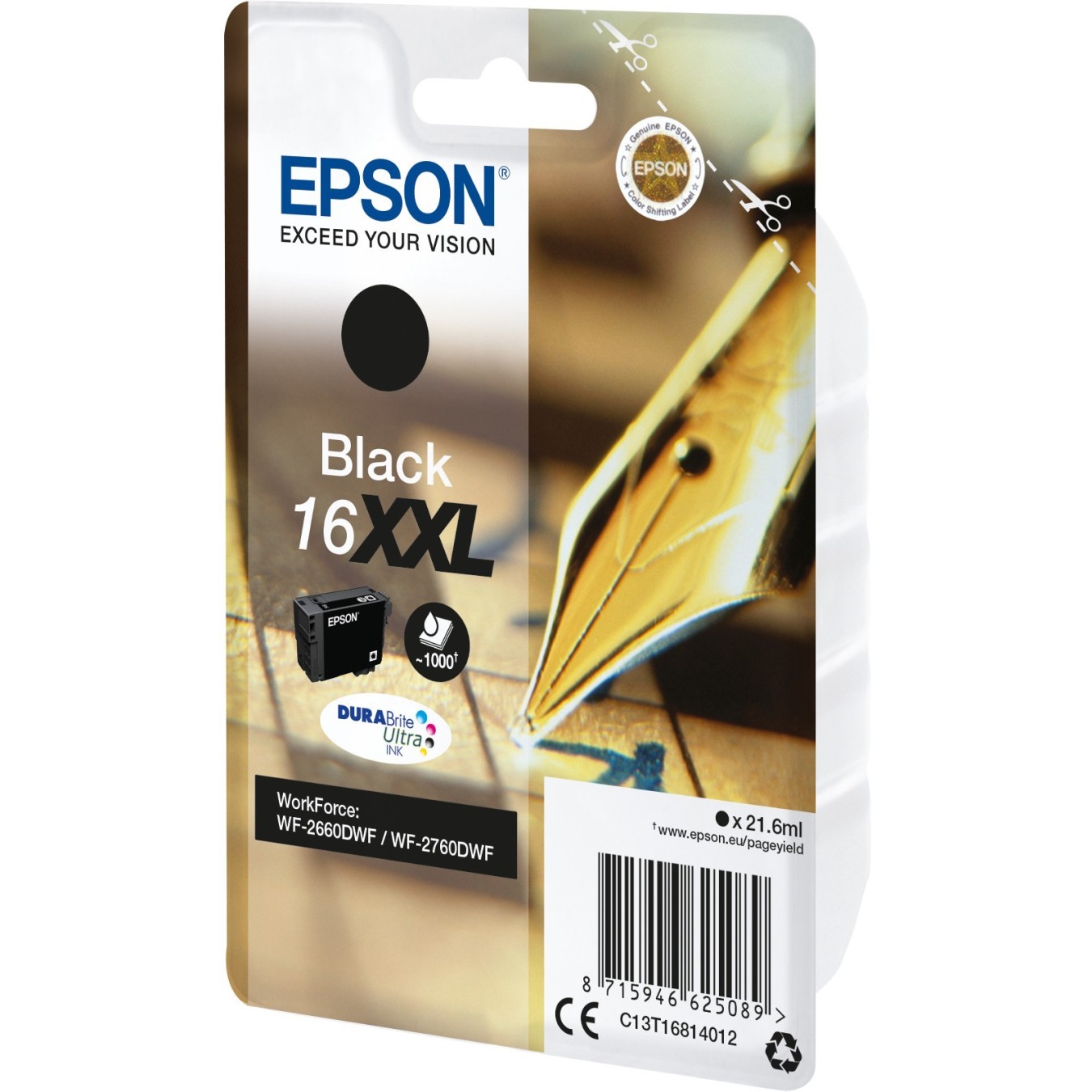 Epson Ink Cartridge - 6LB 16XXL - Black extra high capacity 1,000 pages 1-pack — Buy in Cyprus with Fast Delivery