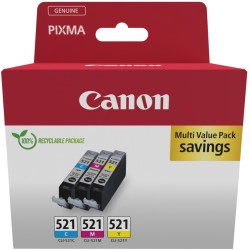 Buy Canon Ink CLI-521 - 2934B015 - 3-pack (CMY) in Cyprus, Nicosia, Limassol, Larnaka, Pafos
