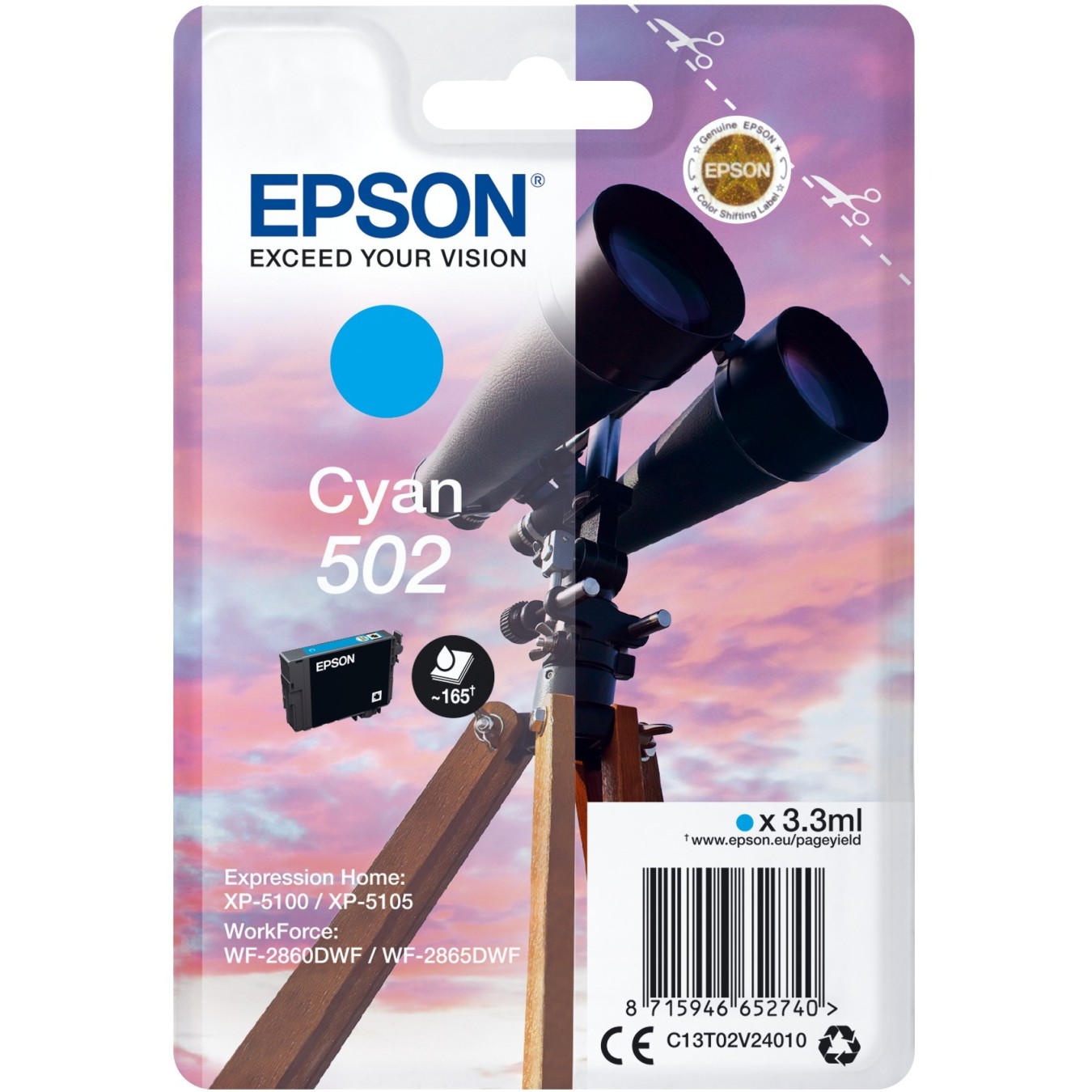 Epson 502 - C13T02V24010 - Cyan — Buy in Cyprus with Fast Delivery