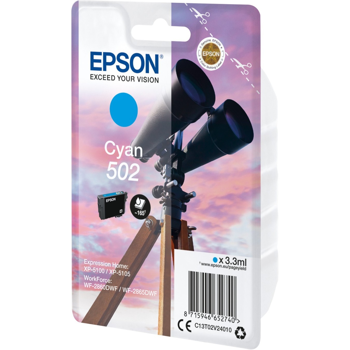 Epson 502 - C13T02V24010 - Cyan — Buy in Cyprus with Fast Delivery