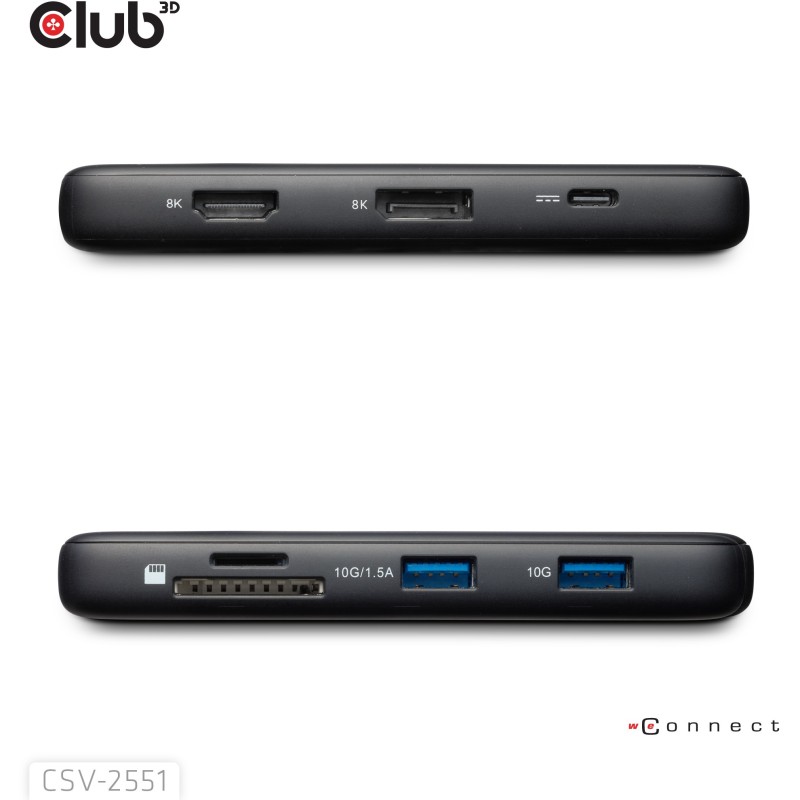 Buy Club3D USB-C 8in1-HUB - to DP1.4 HDMI2.0 USB-C LAN 8K30Hz PD100W in Cyprus, Nicosia, Limassol, Larnaka, Pafos