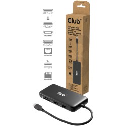 Buy Club3D USB-C 8in1-HUB - to DP1.4 HDMI2.0 USB-C LAN 8K30Hz PD100W in Cyprus, Nicosia, Limassol, Larnaka, Pafos