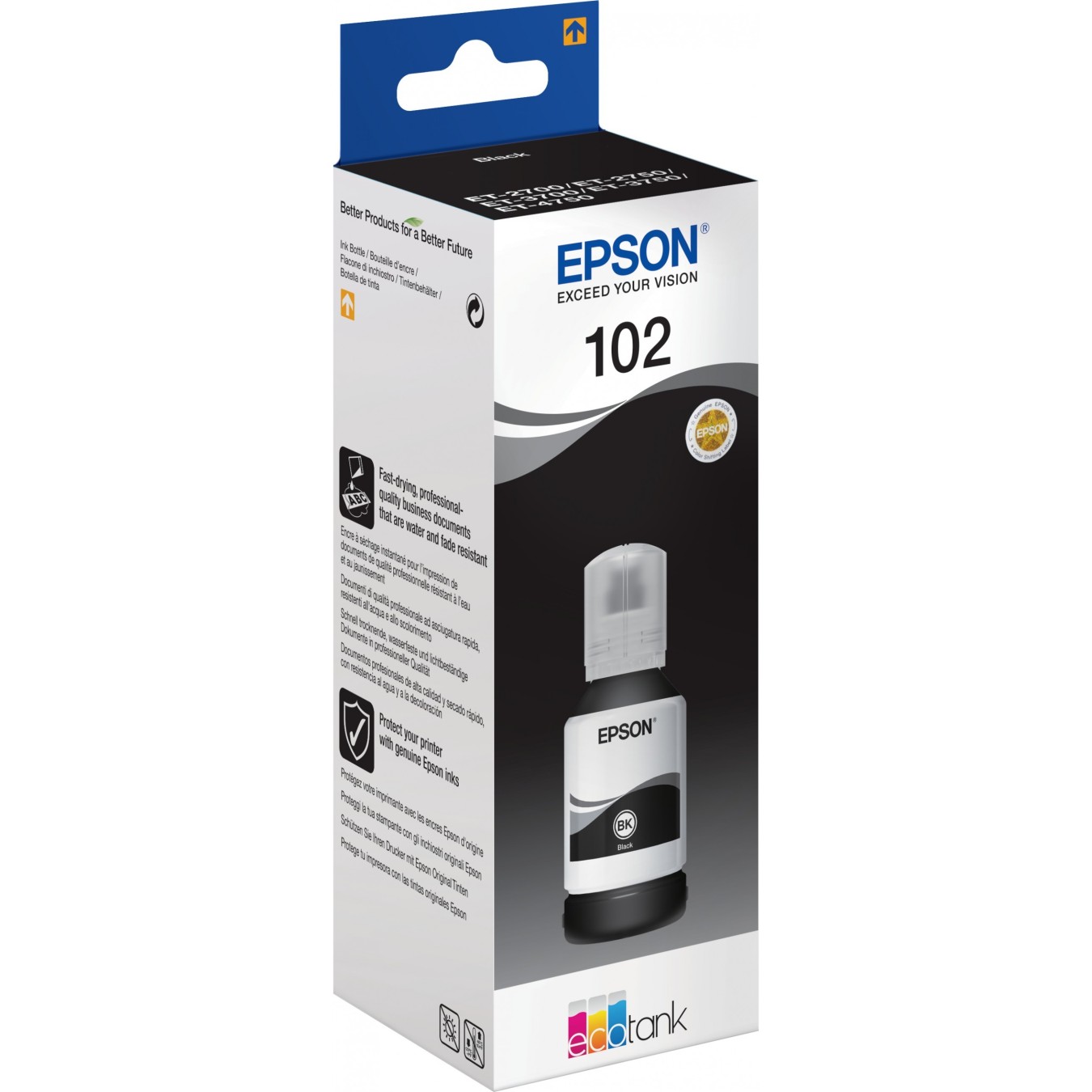 Epson Ink 102 EcoTank - C13T03R140 - Black up to 7,500 pages — Buy in Cyprus with Fast Delivery