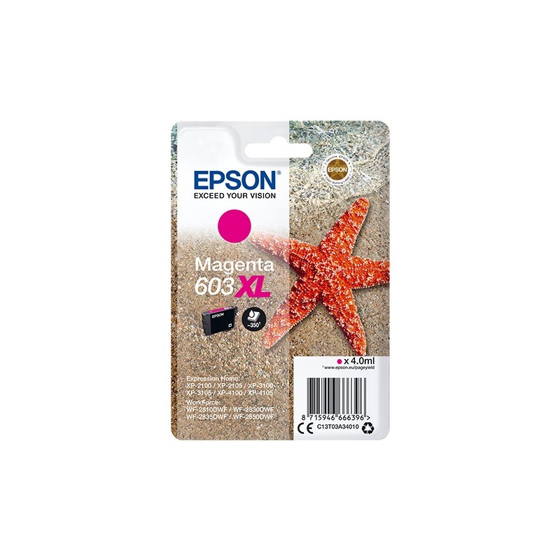 Buy Epson Ink - C13T03A34010 - 603XL Magenta up to 350 pages in Cyprus, Nicosia, Limassol, Larnaka, Pafos