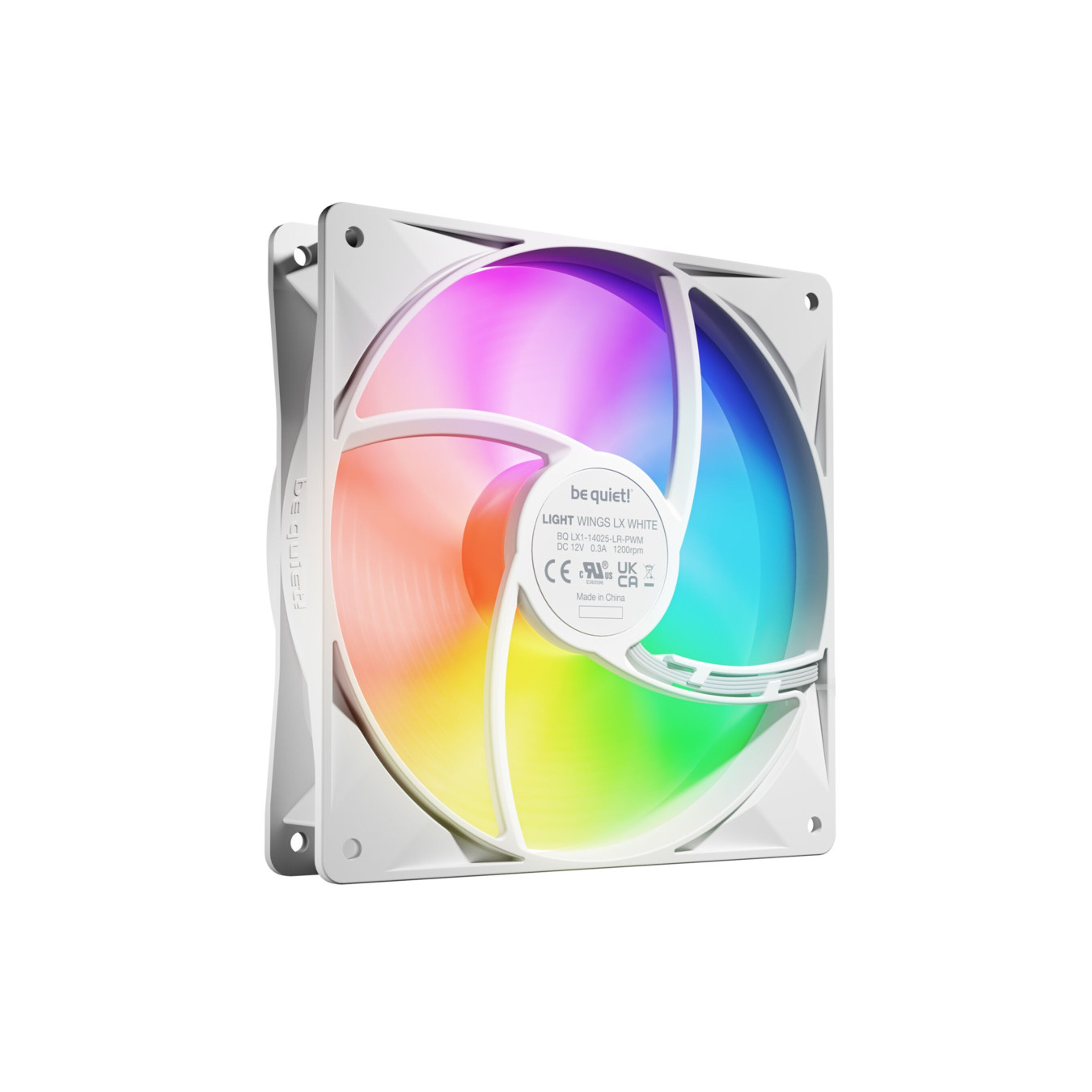 Be Quiet Light Wings LX 140mm PWM Case Fans - 3-Pack, White, ARGB, 4-pin PWM — Buy in Cyprus with Fast Delivery