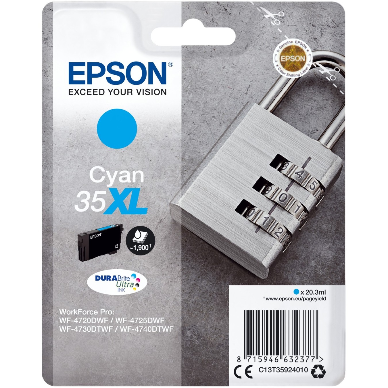 Epson Ink Cartridge - C13T35924010 - cyan HC — Buy in Cyprus with Fast Delivery
