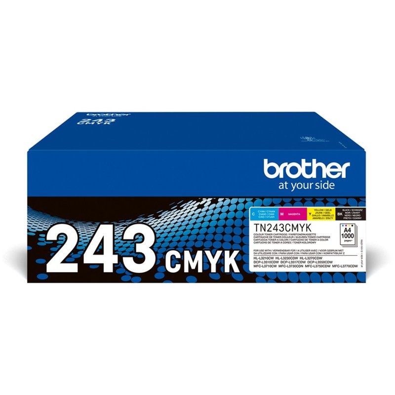 Buy Brother Toner - TN-243CMYK - Value Pack (BK C M Y) in Cyprus, Nicosia, Limassol, Larnaka, Pafos