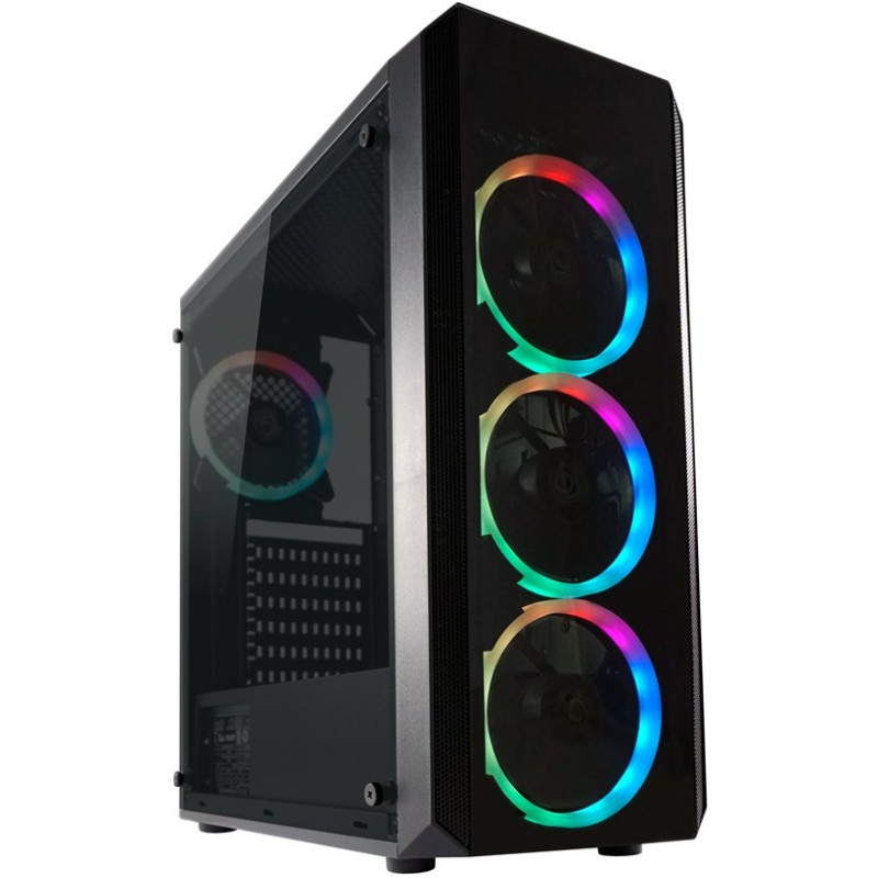 LC-Power 703B Quad-Luxx Midi Tower ATX Gaming Case - 4x RGB Fans (Boxed) — Buy in Cyprus with Fast Delivery