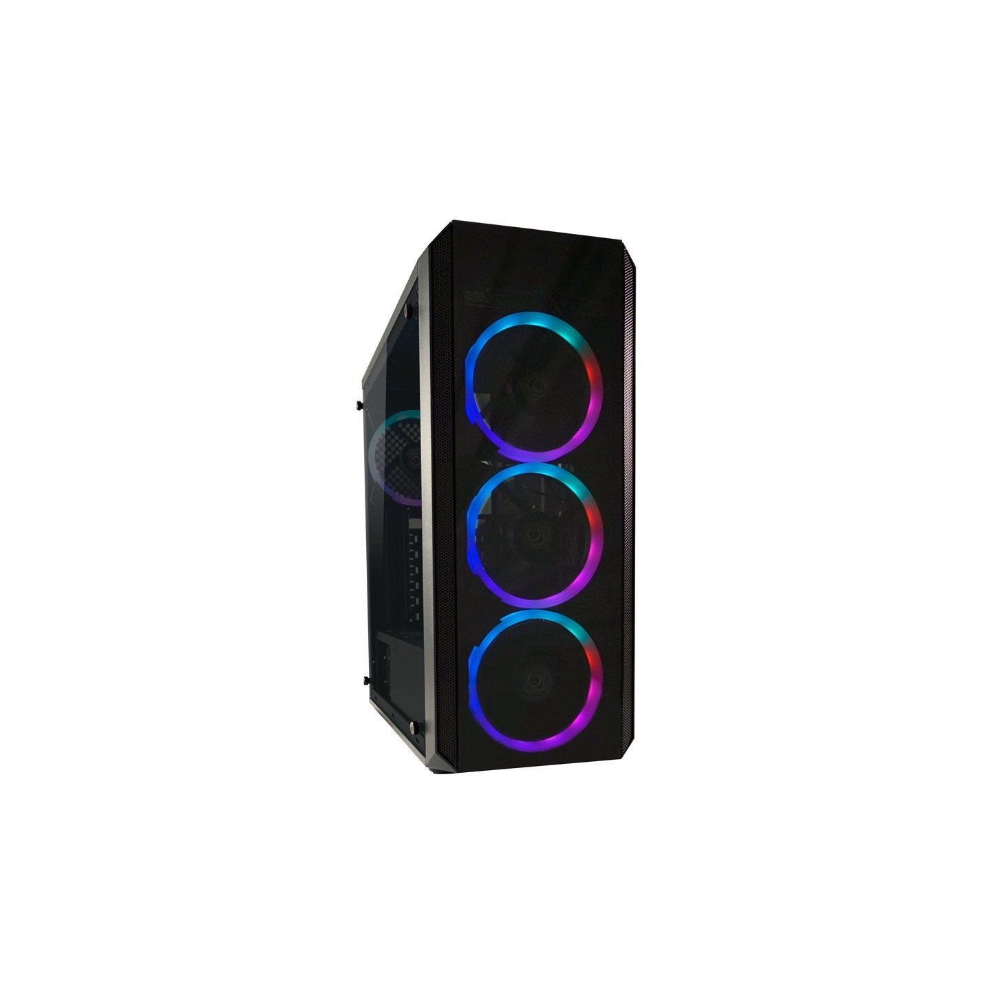 LC-Power 703B Quad-Luxx Midi Tower ATX Gaming Case - 4x RGB Fans (Boxed) — Buy in Cyprus with Fast Delivery