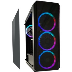 LC-Power 703B Quad-Luxx Midi Tower ATX Gaming Case - 4x RGB Fans (Boxed) — Buy in Cyprus with Fast Delivery