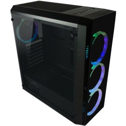 LC-Power 703B Quad-Luxx Midi Tower ATX Gaming Case - 4x RGB Fans (Boxed) — Buy in Cyprus with Fast Delivery