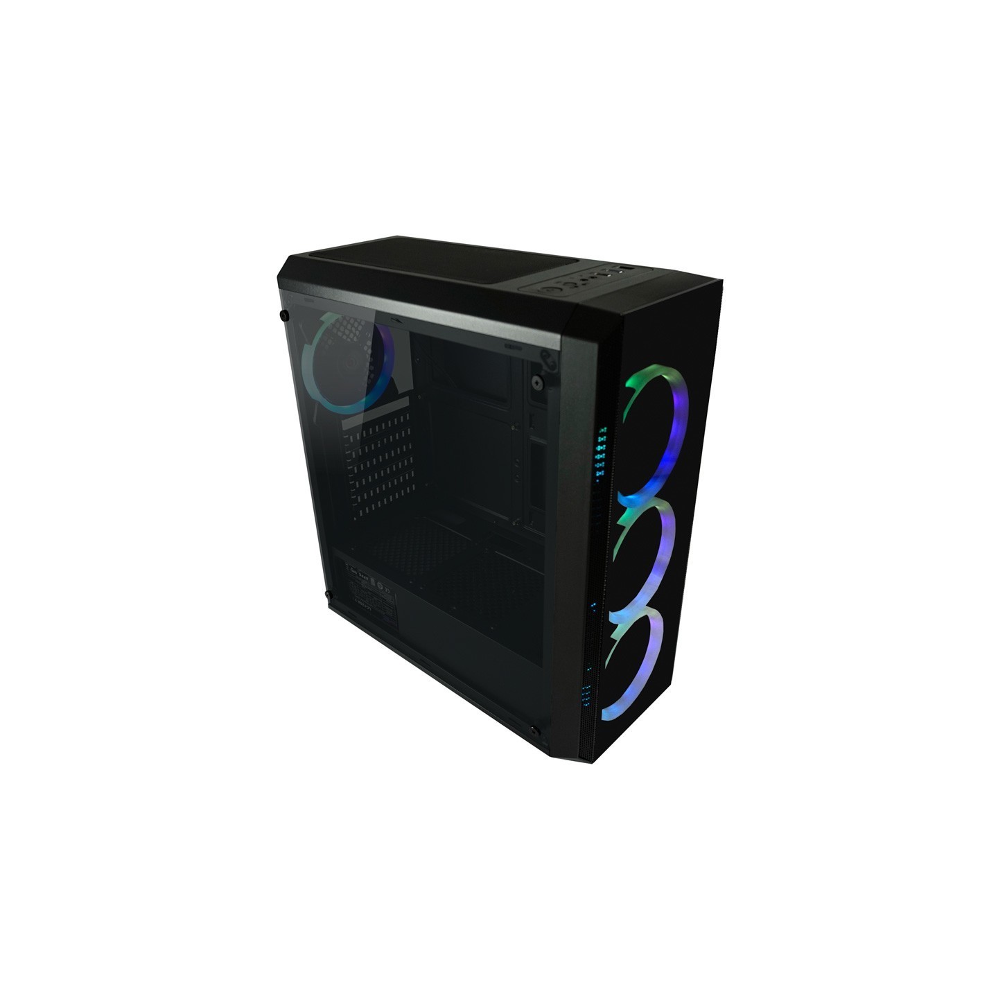 LC-Power 703B Quad-Luxx Midi Tower ATX Gaming Case - 4x RGB Fans (Boxed) — Buy in Cyprus with Fast Delivery