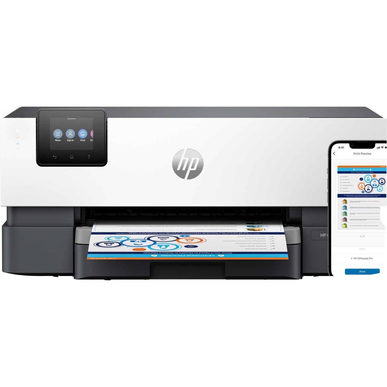 HP OfficeJet Pro Inkjet Printer - 9110b - A4 LAN WLAN Duplex — Buy in Cyprus with Fast Delivery