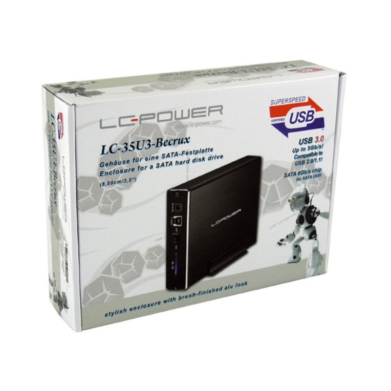 Buy 8cm SATA USB3 Aluminum LC-Power - Black in Cyprus, Nicosia, Limassol, Larnaka, Pafos