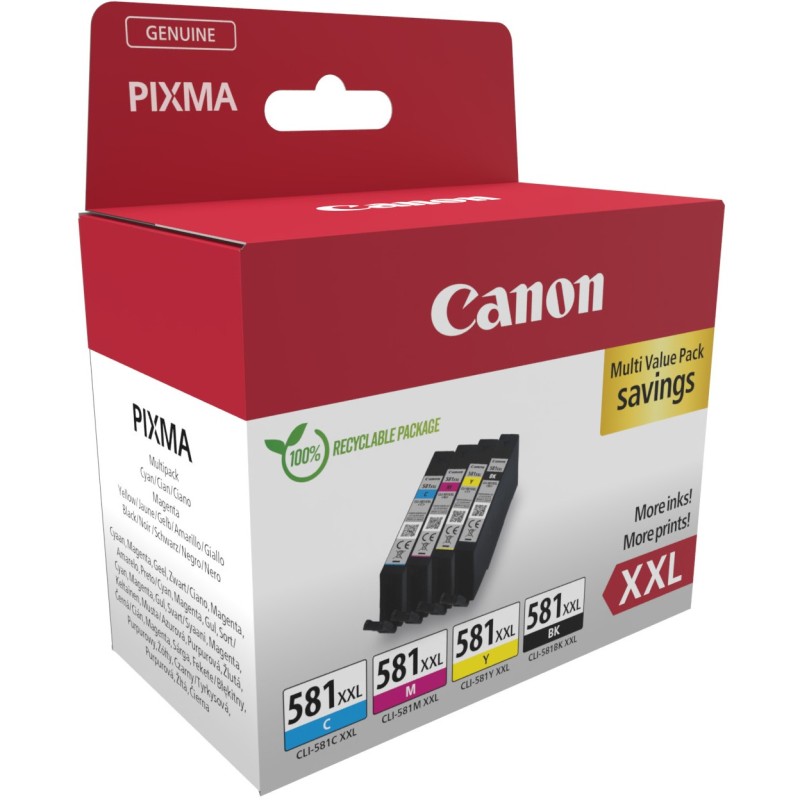 Buy Canon Ink - CLI-581XXL - 1998C007 4-pack (BKMCY) in Cyprus, Nicosia, Limassol, Larnaka, Pafos