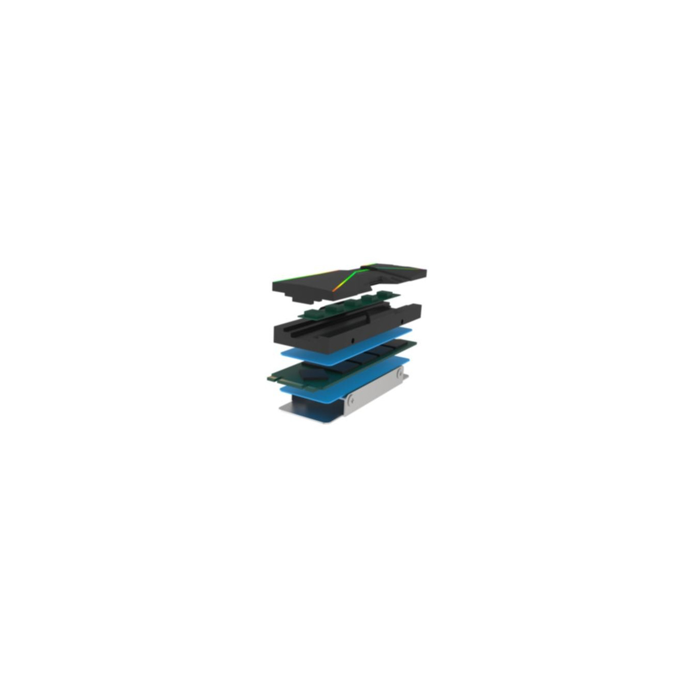 Xilence Cooler XC401 - M2SSD.B.ARGB - Black ARGB M.2 (2280) SSD Cooler with Thermal Pads — Buy in Cyprus with Fast Delivery