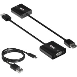 Buy Club3D Adapter HDMI 1.4 to VGA (with Audio) St Bu retail - HDMI 1.4 to VGA (... in Cyprus, Nicosia, Limassol, Larnaka, Pafos