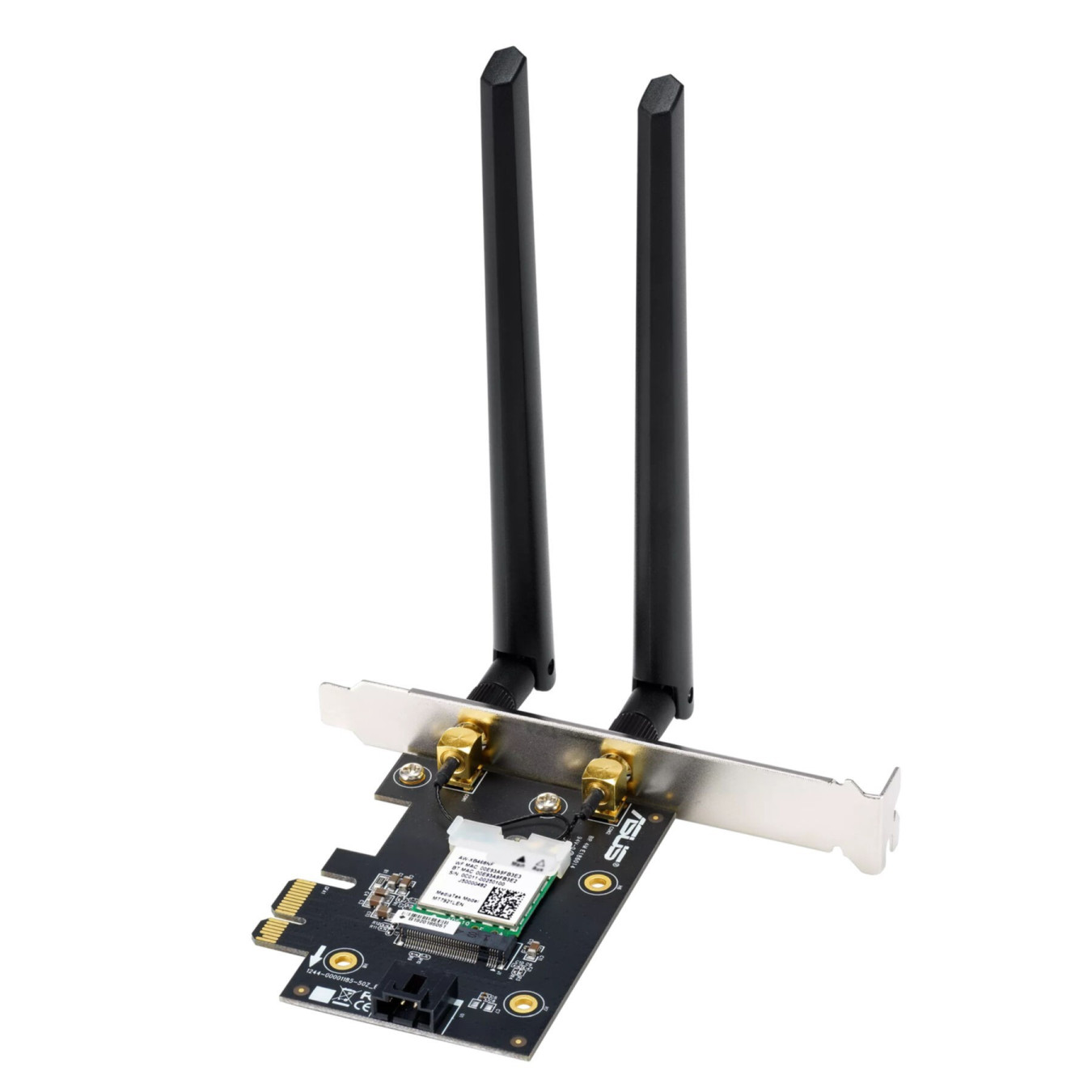 ASUS PCE-AXE5400 - WiFi 6E PCIe x1 Adapter (6 GHz, 160 MHz, Bluetooth 5.2, 2 External Antennas)