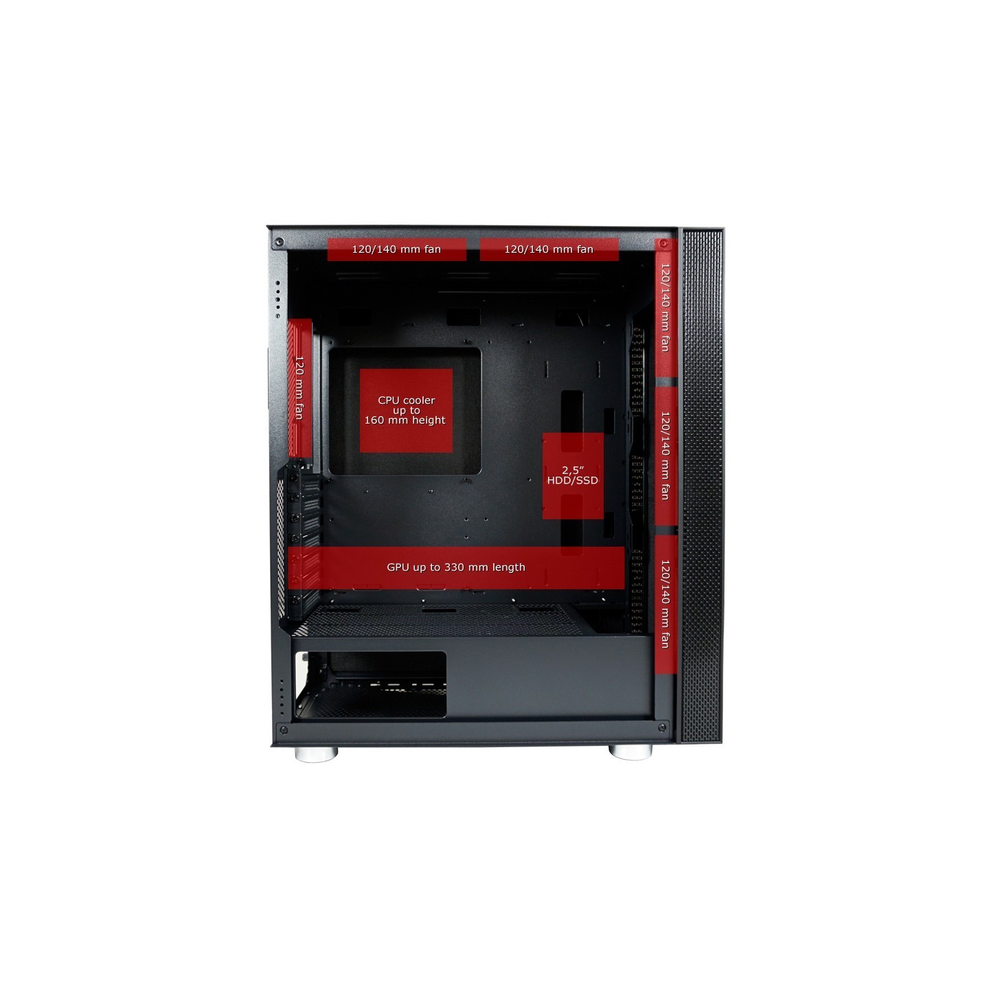 LC-Power 8000B Midi Tower PC Case Black Sound-Insulated (Retail) — Buy in Cyprus with Fast Delivery