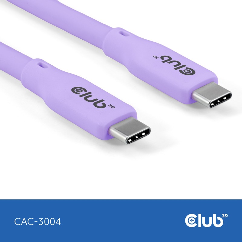 Buy Club3D Lifestyle USB-C Cable PD 240W 20Gbps 2m Purple St St - USB-C in Cyprus, Nicosia, Limassol, Larnaka, Pafos