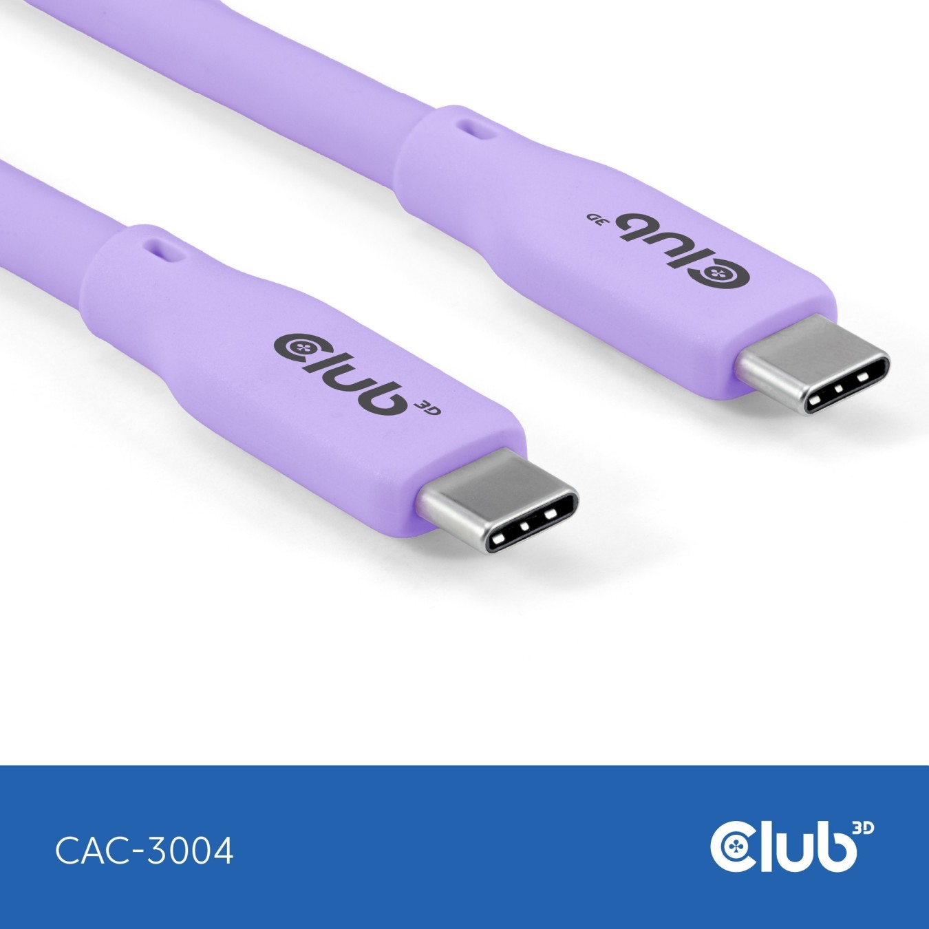 Club3D Lifestyle USB-C Cable PD 240W 20Gbps 2m Purple St St - USB-C — Buy in Cyprus with Fast Delivery