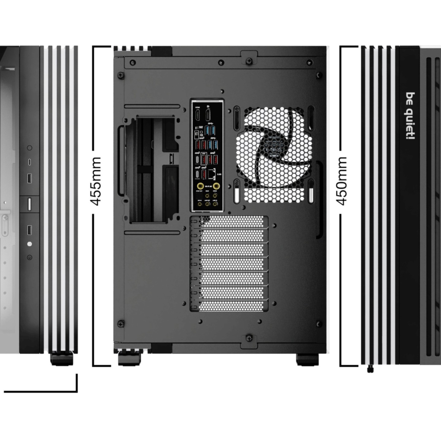 be quiet! Light Base 600 LX Black Mid Tower ATX Case 4x120mm ARGB Fans (Boxed) — Buy in Cyprus with Fast Delivery
