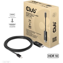 Buy Club3D Cable MiniDP 1.4 to HDMI - 1.8m - 8K60Hz in Cyprus, Nicosia, Limassol, Larnaka, Pafos