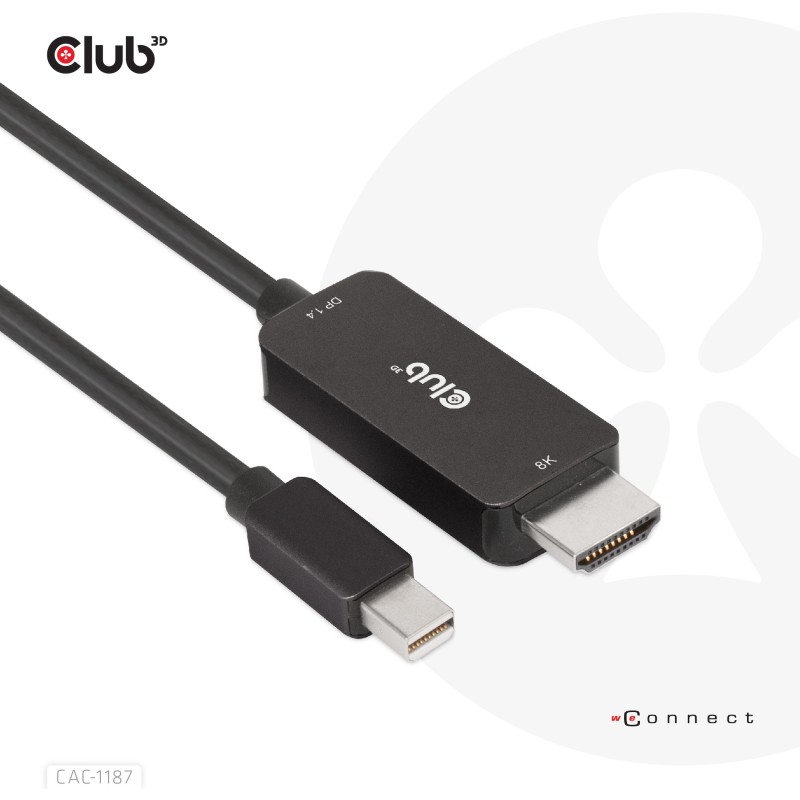 Buy Club3D Cable MiniDP 1.4 to HDMI - 1.8m - 8K60Hz in Cyprus, Nicosia, Limassol, Larnaka, Pafos