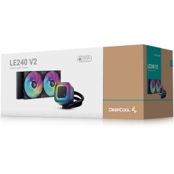DeepCool LE240 V2 240mm AIO Liquid CPU Cooler - LGA1851/1700 AM5/AM4 - Black (Boxed) — Buy in Cyprus with Fast Delivery