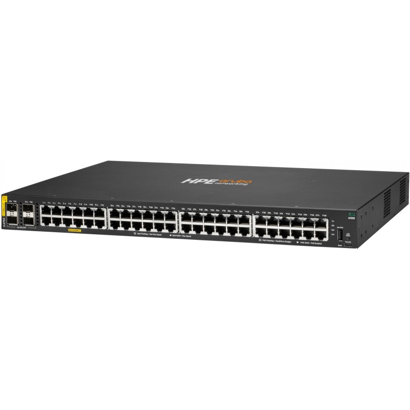 Buy HP Enterprise Aruba - 6100 - 48G PoE+ (370W) 4SFP+ Switch M RM in Cyprus, Nicosia, Limassol, Larnaka, Pafos