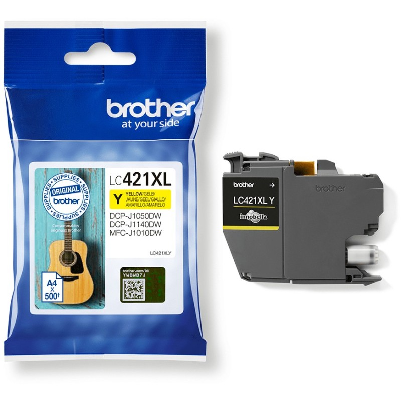 Buy Brother Ink - LC421XLY - Yellow up to 500 pages ISO IEC 24711 in Cyprus, Nicosia, Limassol, Larnaka, Pafos