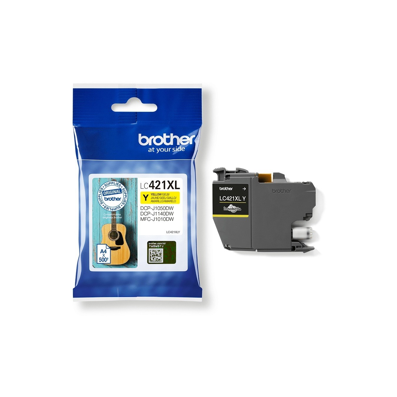 Brother Ink - LC421XLY - Yellow up to 500 pages ISO IEC 24711 — Buy in Cyprus with Fast Delivery