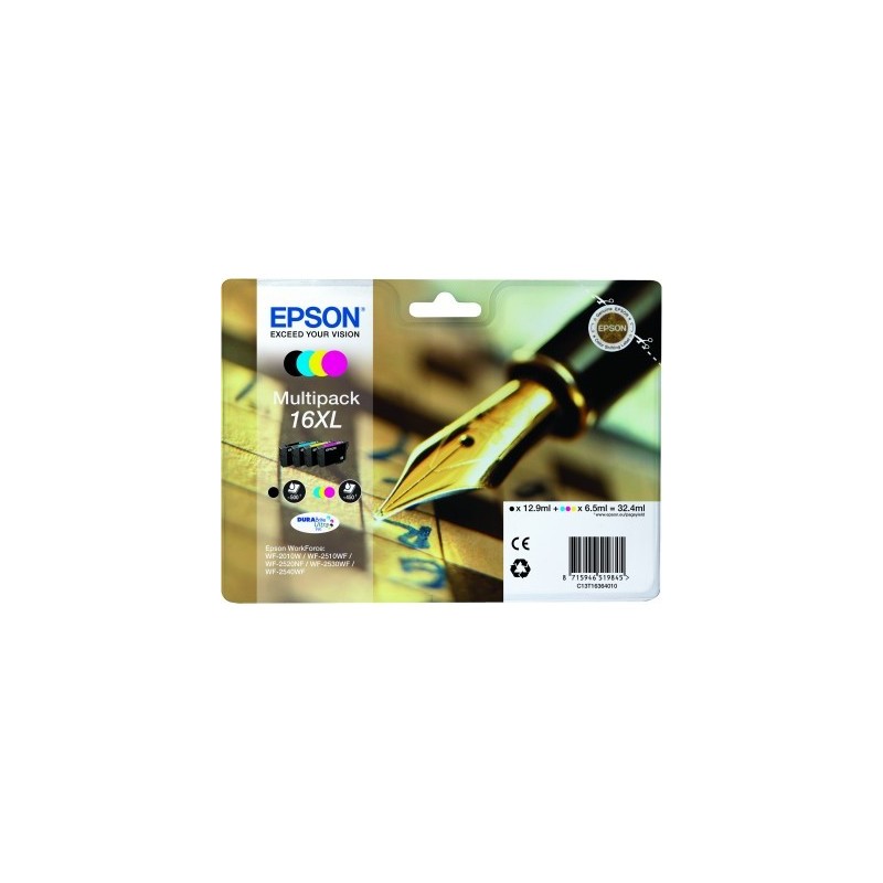 Buy Epson Ink - C13T16364012 - 16XL 4-pack (BKMCY) up to 450 pages in Cyprus, Nicosia, Limassol, Larnaka, Pafos