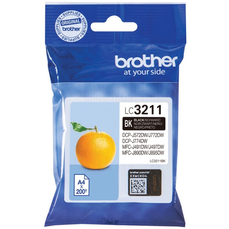 Buy Brother Ink - LC-3211BK - Black up to 200 pages per ISO IEC 24711 in Cyprus, Nicosia, Limassol, Larnaka, Pafos