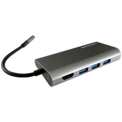 LC-Power LC-HUB-C-MULTI-5 USB-C Multiport Hub - HDMI 4K, PD 100W, LAN, Cards — Armenius Store Cyprus