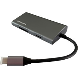 LC-Power LC-HUB-C-MULTI-5 USB-C Multiport Hub - HDMI 4K, PD 100W, LAN, Cards — Armenius Store Cyprus