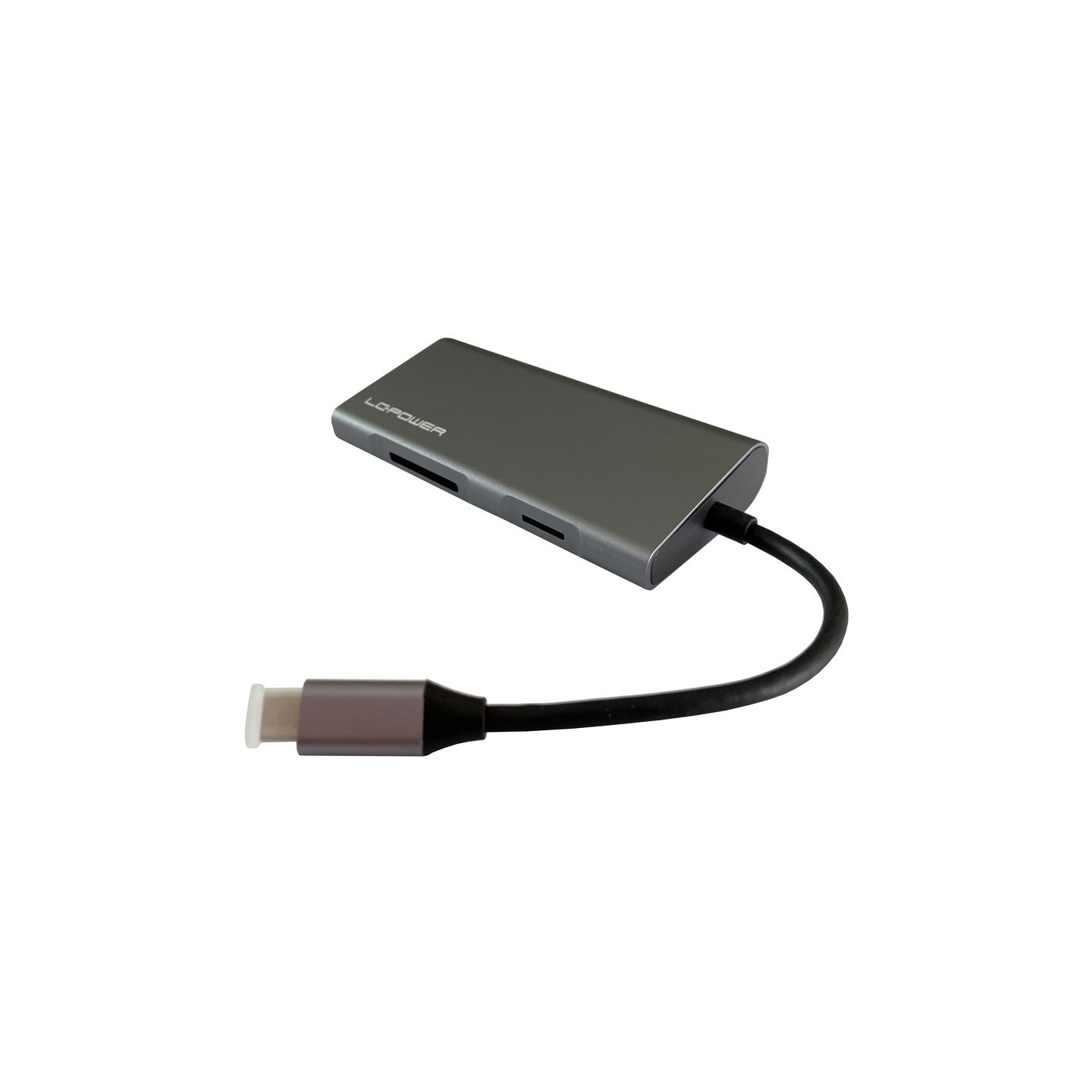 LC-Power LC-HUB-C-MULTI-5 USB-C Multiport Hub - HDMI 4K, PD 100W, LAN, Cards — Armenius Store Cyprus