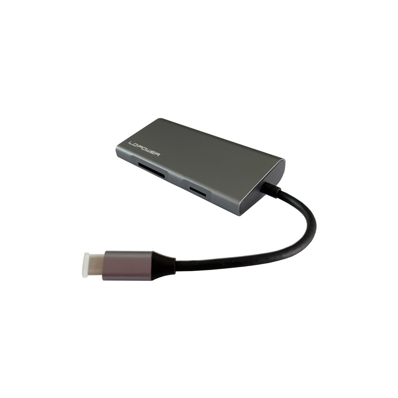 LC-Power LC-HUB-C-MULTI-5 USB-C Hub - 3xUSB-A, USB-C, HDMI, SD/MicroSD, LAN (Boxed) — Buy in Cyprus with Fast Delivery