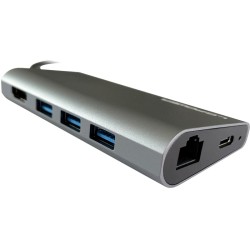 LC-Power LC-HUB-C-MULTI-5 USB-C Multiport Hub - HDMI 4K, PD 100W, LAN, Cards — Armenius Store Cyprus