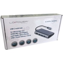 LC-Power LC-HUB-C-MULTI-5 USB-C Hub - 3xUSB-A, USB-C, HDMI, SD/MicroSD, LAN (Boxed) — Buy in Cyprus with Fast Delivery