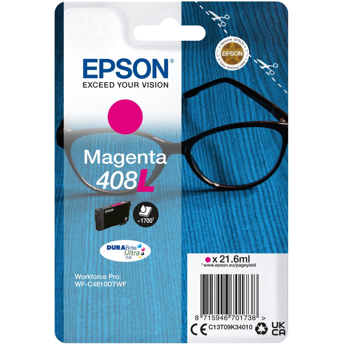 Epson Ink 408L - C13T09K34010 - Magenta — Buy in Cyprus with Fast Delivery