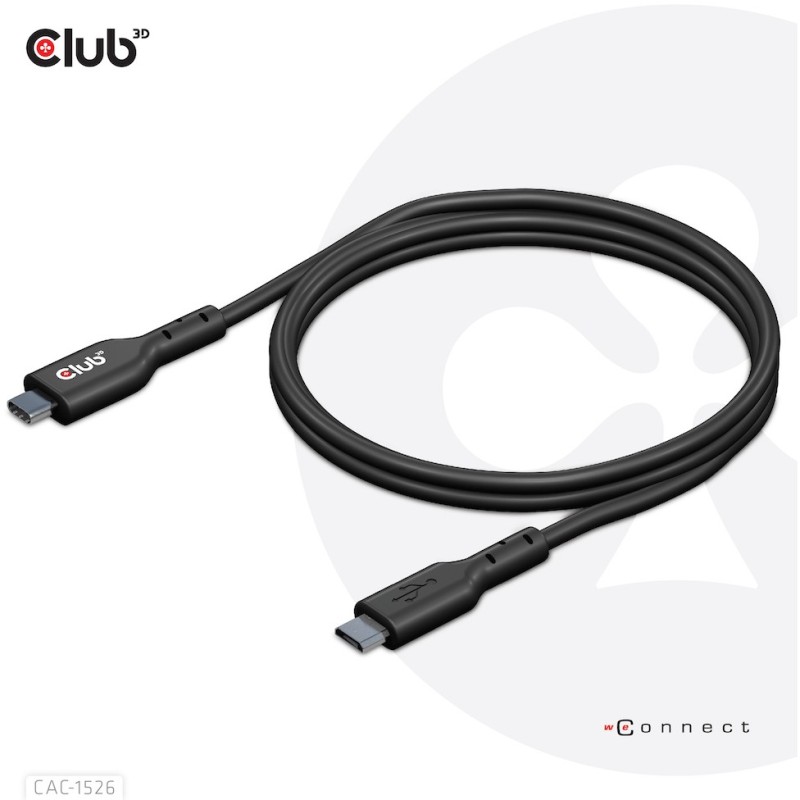 Buy Club3D Cable USB 3.2 Type C to Micro USB - 1m Stainless Steel in Cyprus, Nicosia, Limassol, Larnaka, Pafos