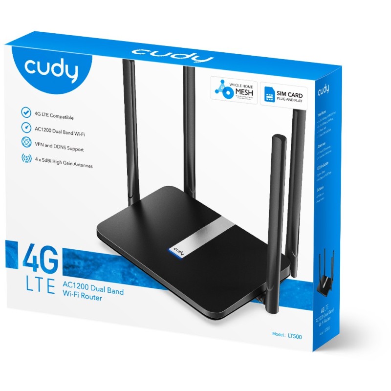 Buy Cudy Router - AC1200 - Wi-Fi Mesh 4G LTE Cat4 Router in Cyprus, Nicosia, Limassol, Larnaka, Pafos