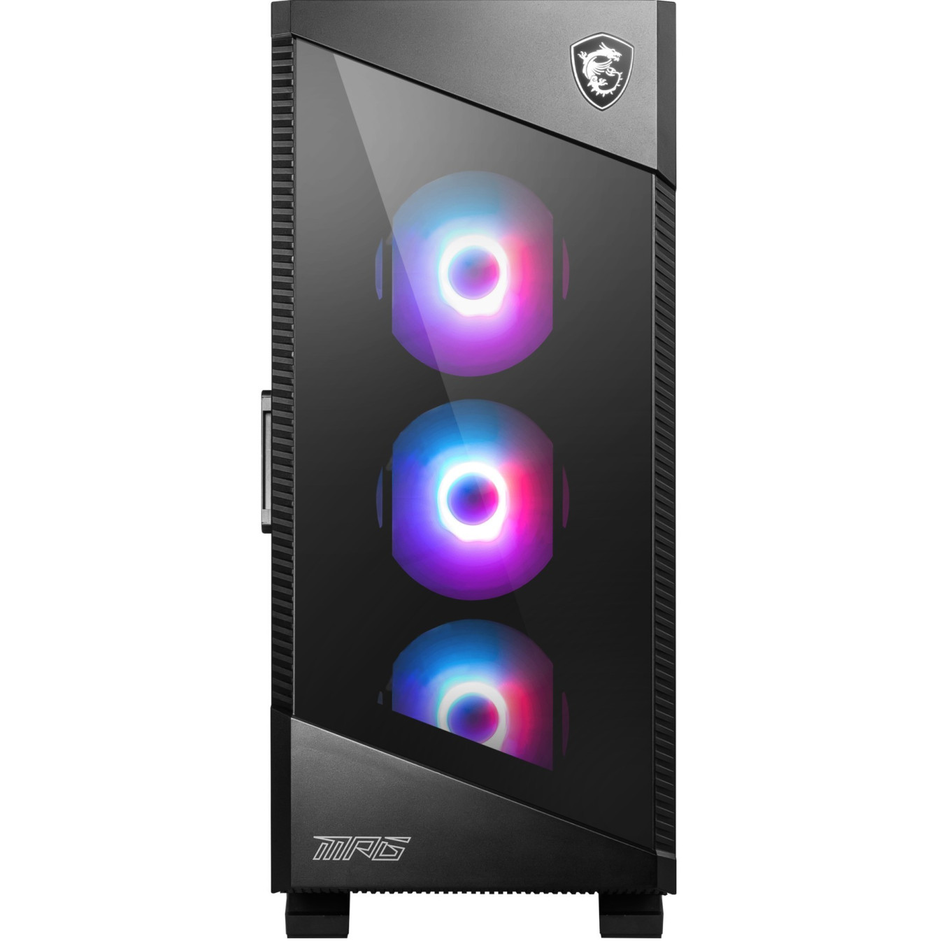 MSI MPG VELOX 100R - Mid Tower PC Case - Tempered Glass Front, ARGB Lighting, Vertical GPU Mount, ATX Support