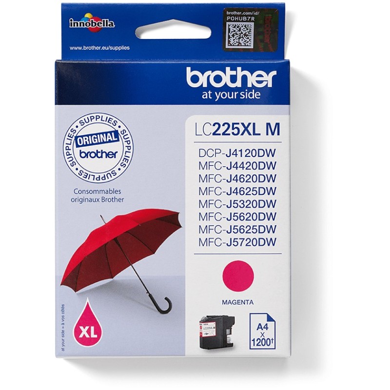 Buy Brother Ink - LC-225XL-M - Magenta, up to 1,200 pages per ISO IEC 24711 in Cyprus, Nicosia, Limassol, Larnaka, Pafos