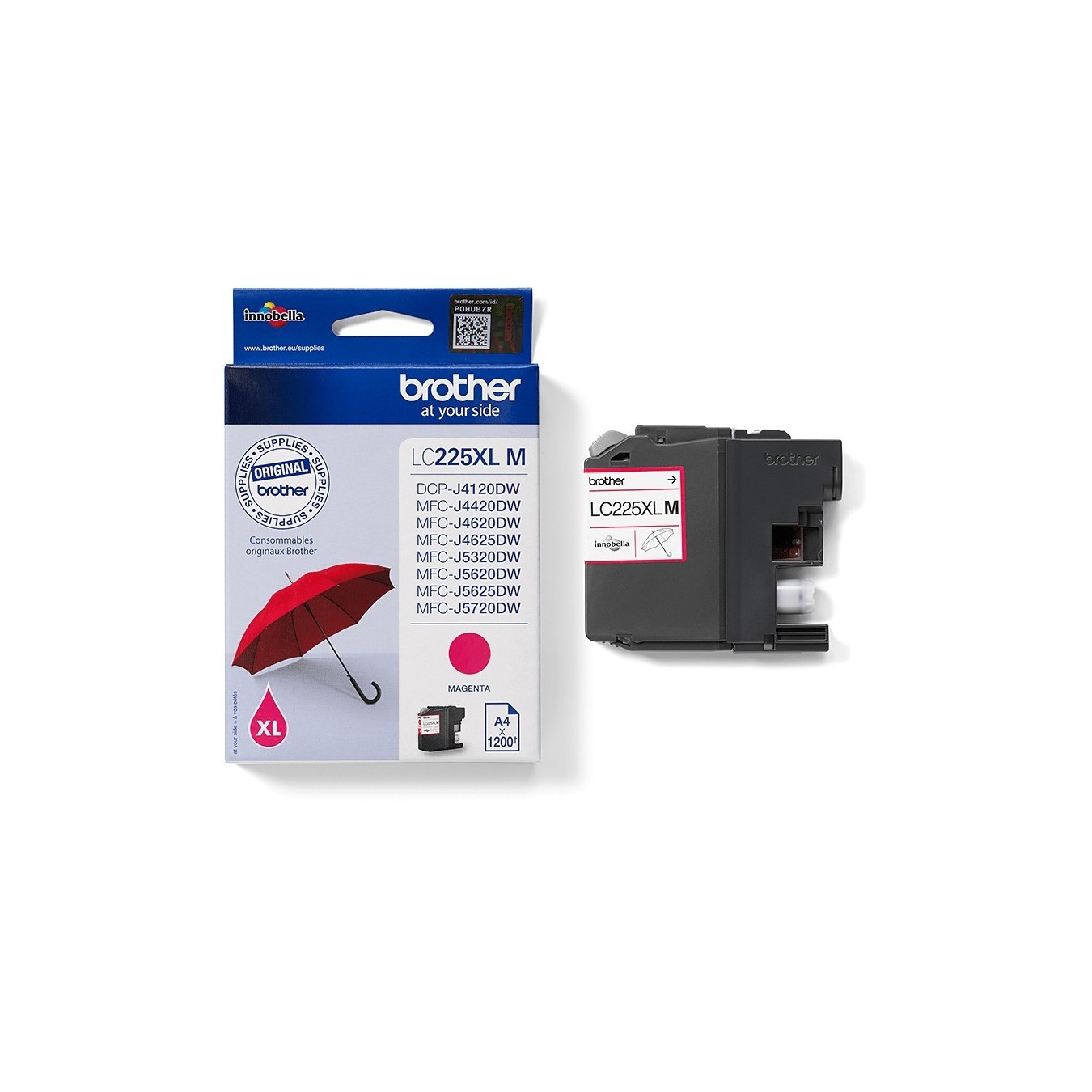 Brother Ink - LC-225XL-M - Magenta, up to 1,200 pages per ISO IEC 24711 — Buy in Cyprus with Fast Delivery